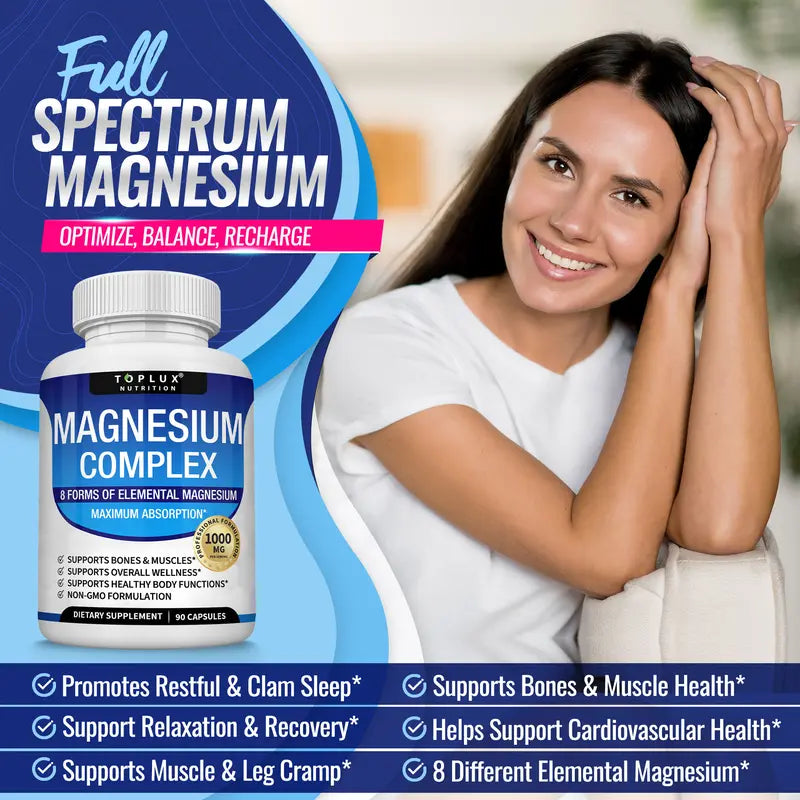 Toplux 8 Essential Magnesium Complex 1000mg - Image 3