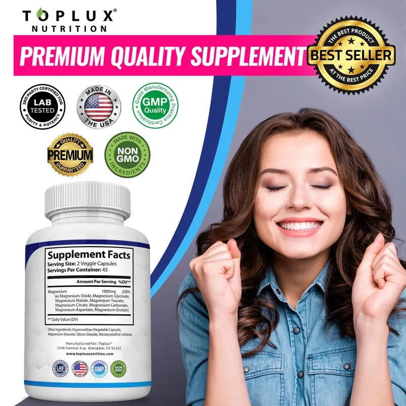 Toplux 8 Essential Magnesium Complex 1000mg - Image 5